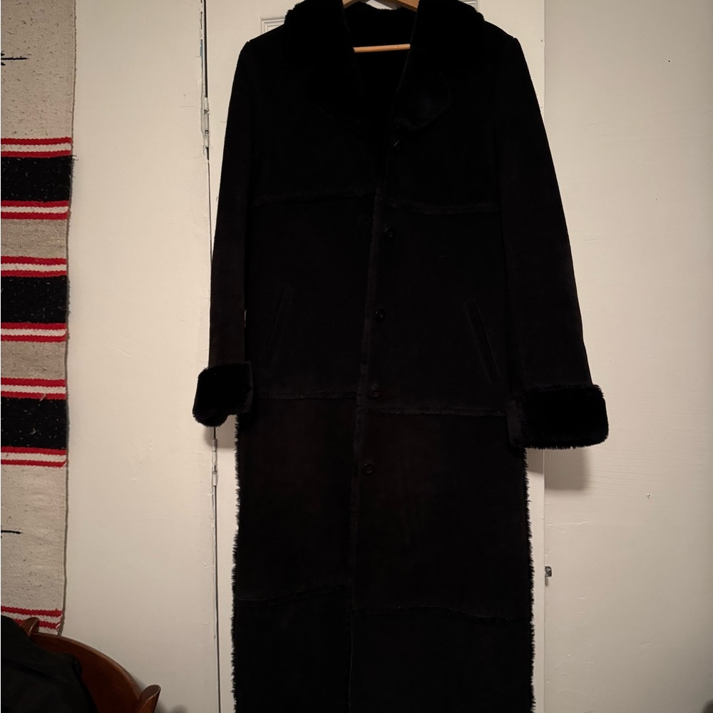 Brando Thomas vintage Black Suede fur coat only worn twice